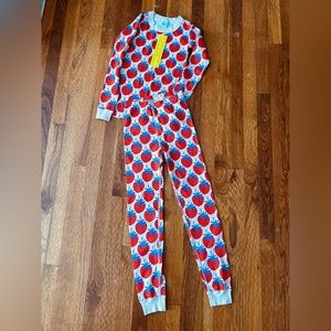 Hanna Andersson girls strawberry pajamas NEW size 8/130 pink and red